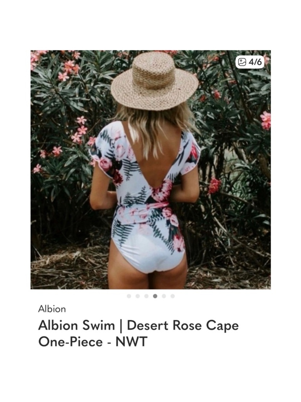 Albion White Floral One-Piece Swimsuit - Picture 2 of 10